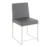 Fuji - High Back Contemporary Dining Set, Glass 5 Piece - Furniture Home Direct