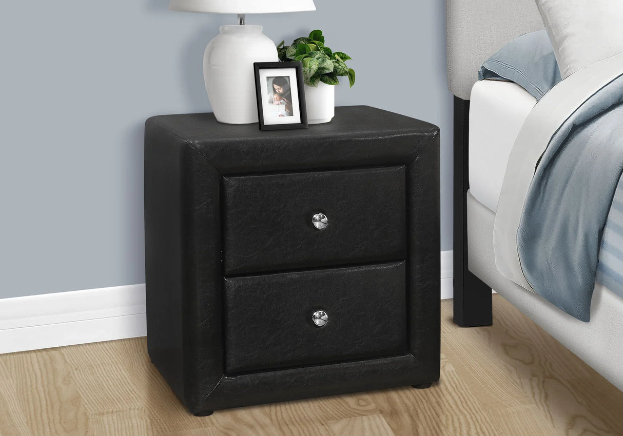 Nightstand, Storage Drawer Versatile Use, Upholstered, Transitional - Furniture Home Direct
