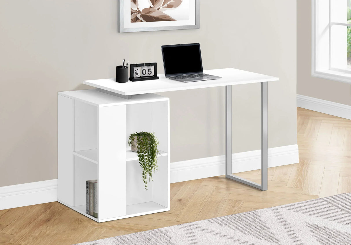 Computer Desk, Home Office, Left, Right Set-Up, Storage Shelves, Work, Laptop, Contemporary, Modern - Furniture Home Direct