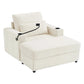 Modern Style Armchair Chaise Lounge Sofa Couch With Movable Storage Ottoman, USB Ports, Cup Holders, Phone Holder, Side Pockets - Furniture Home Direct