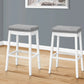 Comfortable Bar Stool, Bar Height, Saddle Seat, Transitional (Set of 2) - Furniture Home Direct