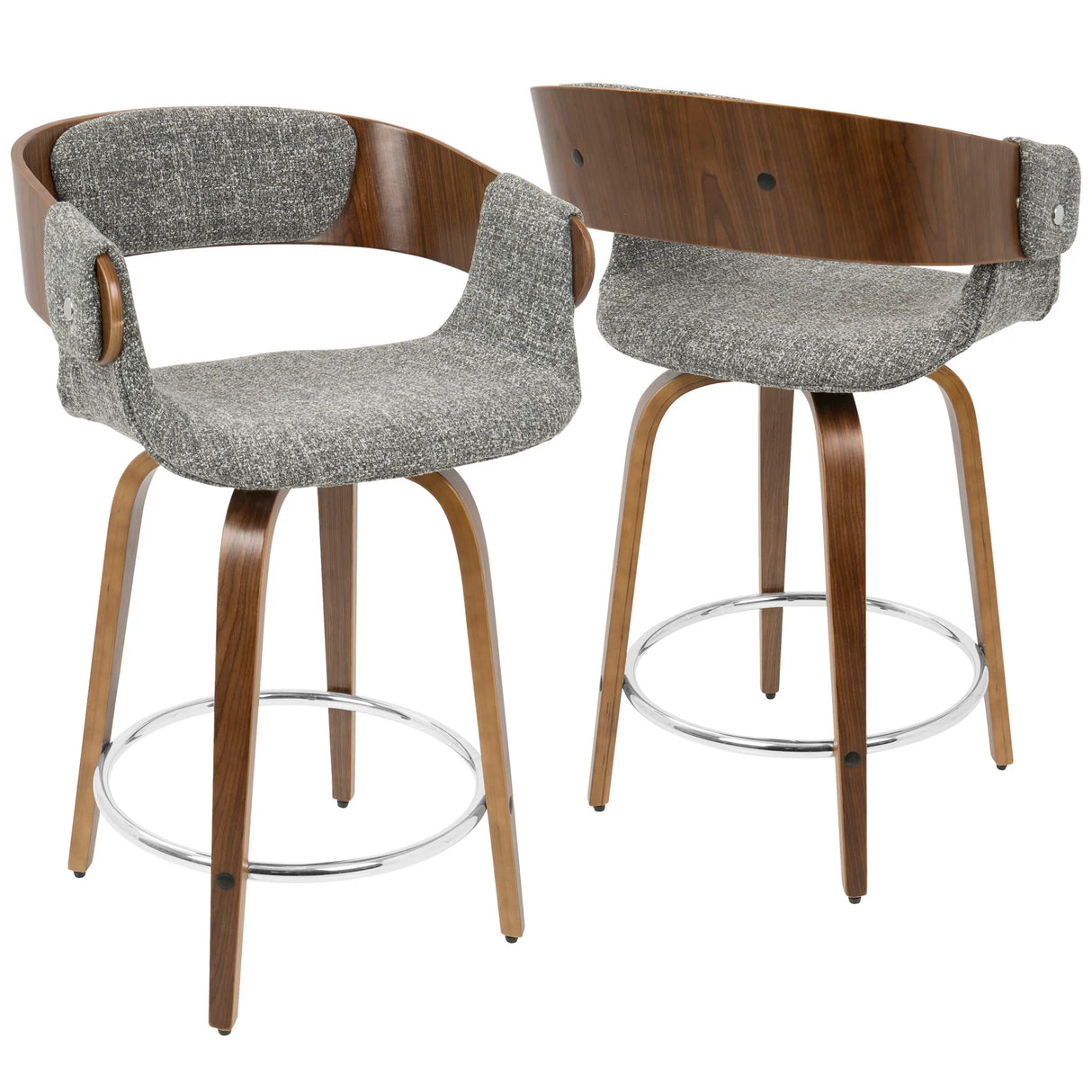 Elisa - Mid Century Modern Counter Stool (Set of 2) - Furniture Home Direct