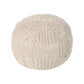 Bordeaux - Knitted Cotton Round Pouf - Furniture Home Direct
