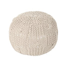Bordeaux - Knitted Cotton Round Pouf - Furniture Home Direct