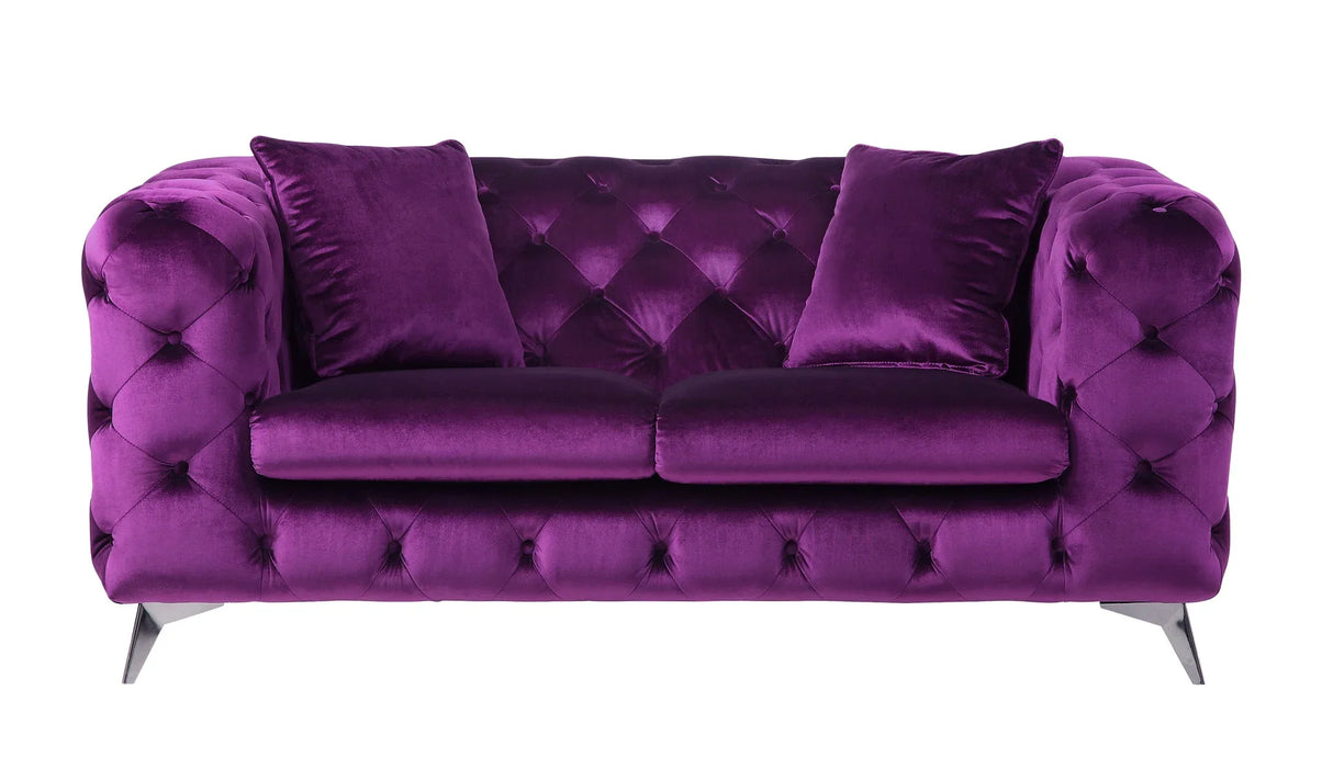 Atronia - Velvet Loveseat - Furniture Home Direct