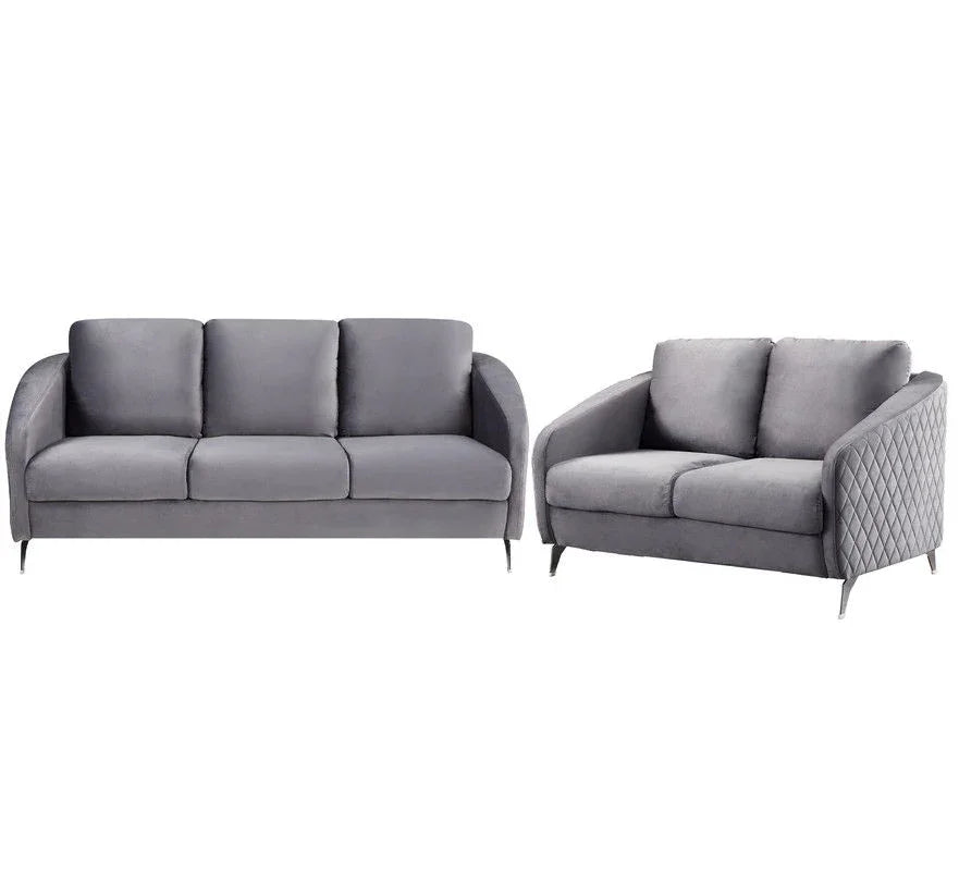 Sofia - Velvet Fabric Living Room Set - Furniture Home Direct