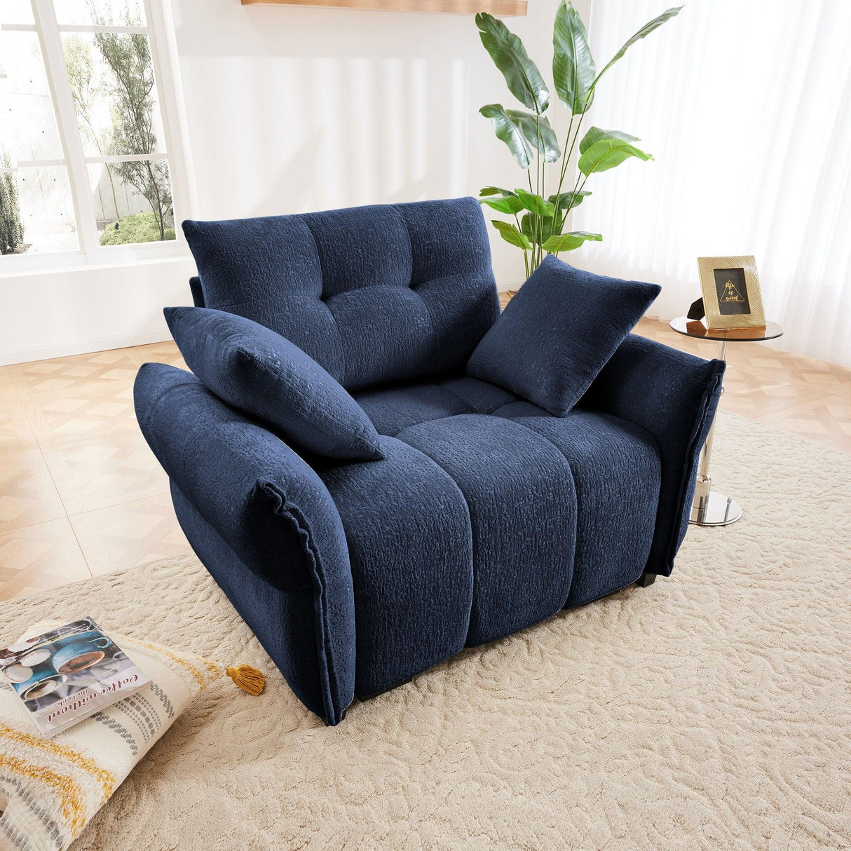 Modern Ergonomic Single Seater Sofa With High Resilience Cushions - Furniture Home Direct