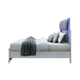 Laura - King Bed With Upholstered LED Headboard - Silver - Furniture Home Direct
