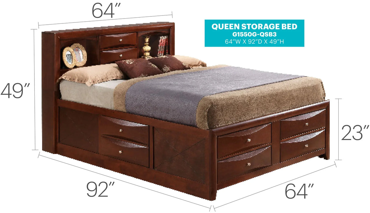 Marilla - Storage Bed With Bookcase Headboard - Furniture Home Direct