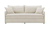 Elisea - Sleeper Sectional Sofa With 2 Toss Pillows - Beige - Furniture Home Direct