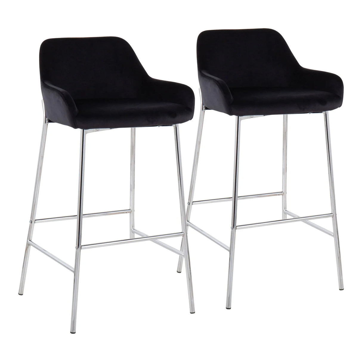 Daniella - Contemporary Fixed Height Bar Stool (Set of 2) - Furniture Home Direct