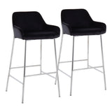 Daniella - Contemporary Fixed Height Bar Stool (Set of 2) - Furniture Home Direct