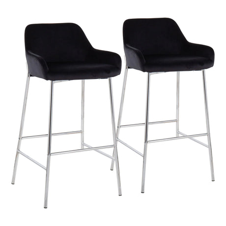 Daniella - Contemporary Fixed Height Bar Stool (Set of 2) - Furniture Home Direct