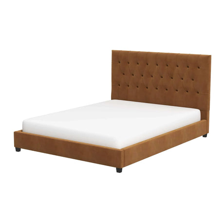 Donald - Mid-Century Modern Upholstered Platform Bed - Furniture Home Direct