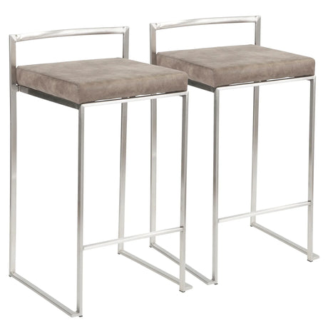 Fuji - Contemporary Elegant Stackable Counter Stool Set - Furniture Home Direct