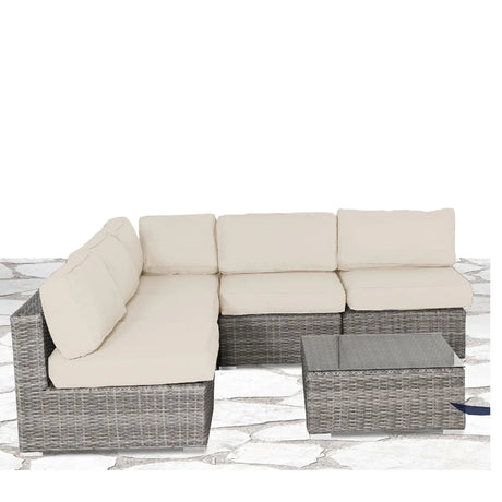 Seating Set With Cushions Handcrafted Wicker Design - Furniture Home Direct