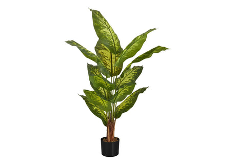 47" Tall, Artificial Plant, Evergreen Tree, Indoor, Faux, Fake, Floor, Greenery, Potted, Real Touch, Decorative - Green / Black - Furniture Home Direct
