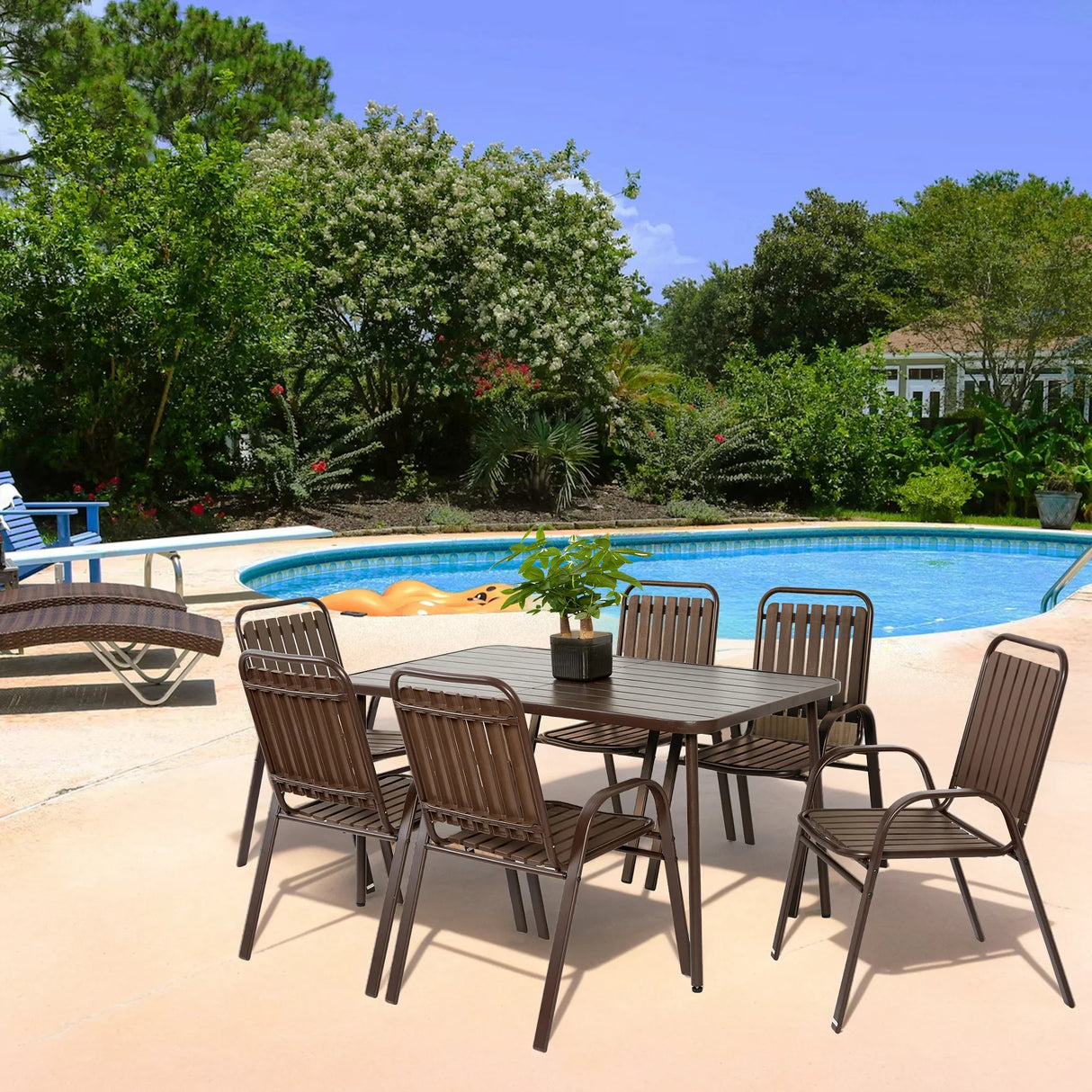 7 Piece Patio Dining Set - Furniture Home Direct