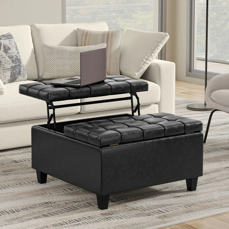 Harrison - Large Coffee Table Storage Ottoman - Furniture Home Direct