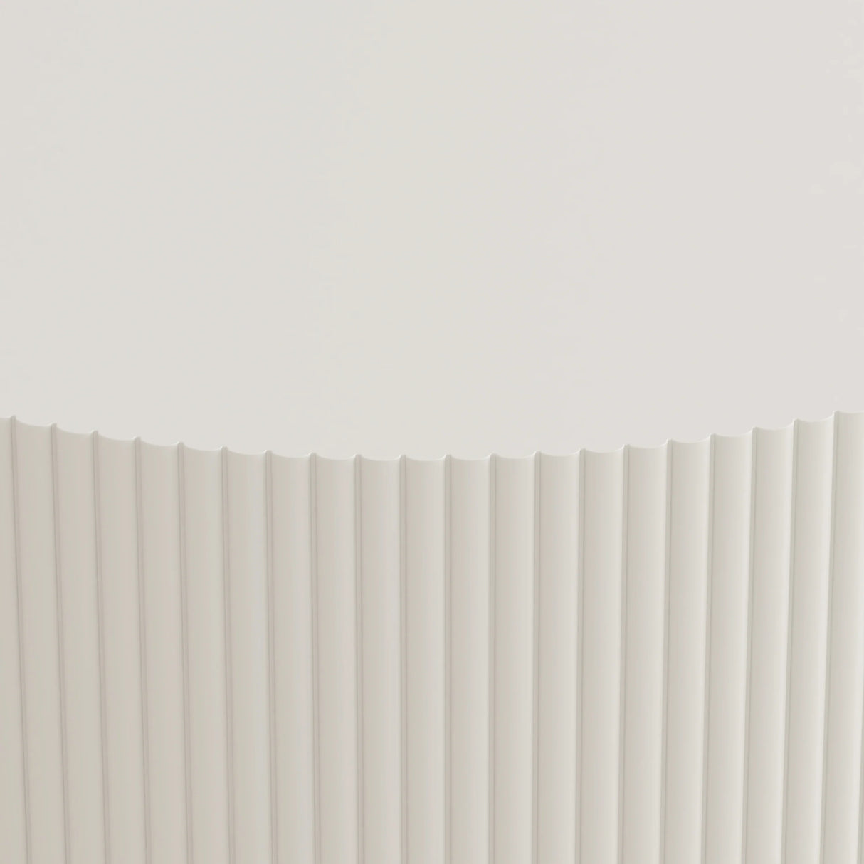 Coffee Table Round Modern Fluted Storage Shelf White - Furniture Home Direct