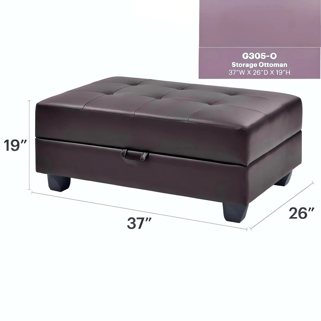 Revere - Ottoman - Furniture Home Direct