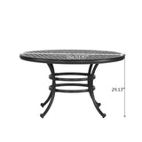 Round 4 Person 51.97" Long Dining Set With Cushions - Furniture Home Direct