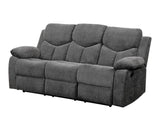 Kalen - Chenille Sofa With Drop Down Table - Gray - Furniture Home Direct