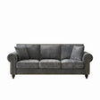 3 Seater Sofa With Tufted Upholstery, Rolled Arms, Nailhead Trim - Furniture Home Direct