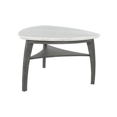 Jasmine - Bar Table With Arched Legs And Marble Top, Triangular Shape - Gray - Furniture Home Direct