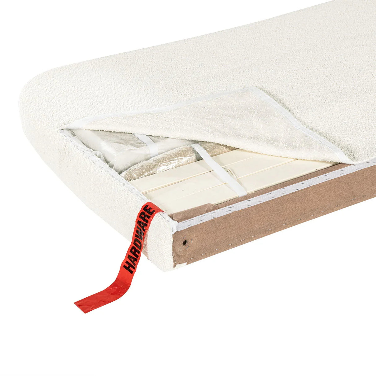 Roman - Curved Headboard Upholstered Platform Bed - Furniture Home Direct