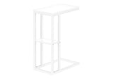 Accent Table, C - Shaped, Marble Look Contemporary & Modern Convenient Design - Furniture Home Direct