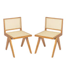 Chandigarh Dining Room Chairs With Natural Rattan (Set of 2)