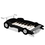 Race Car-Shaped Platform Bed With Wheels - Furniture Home Direct