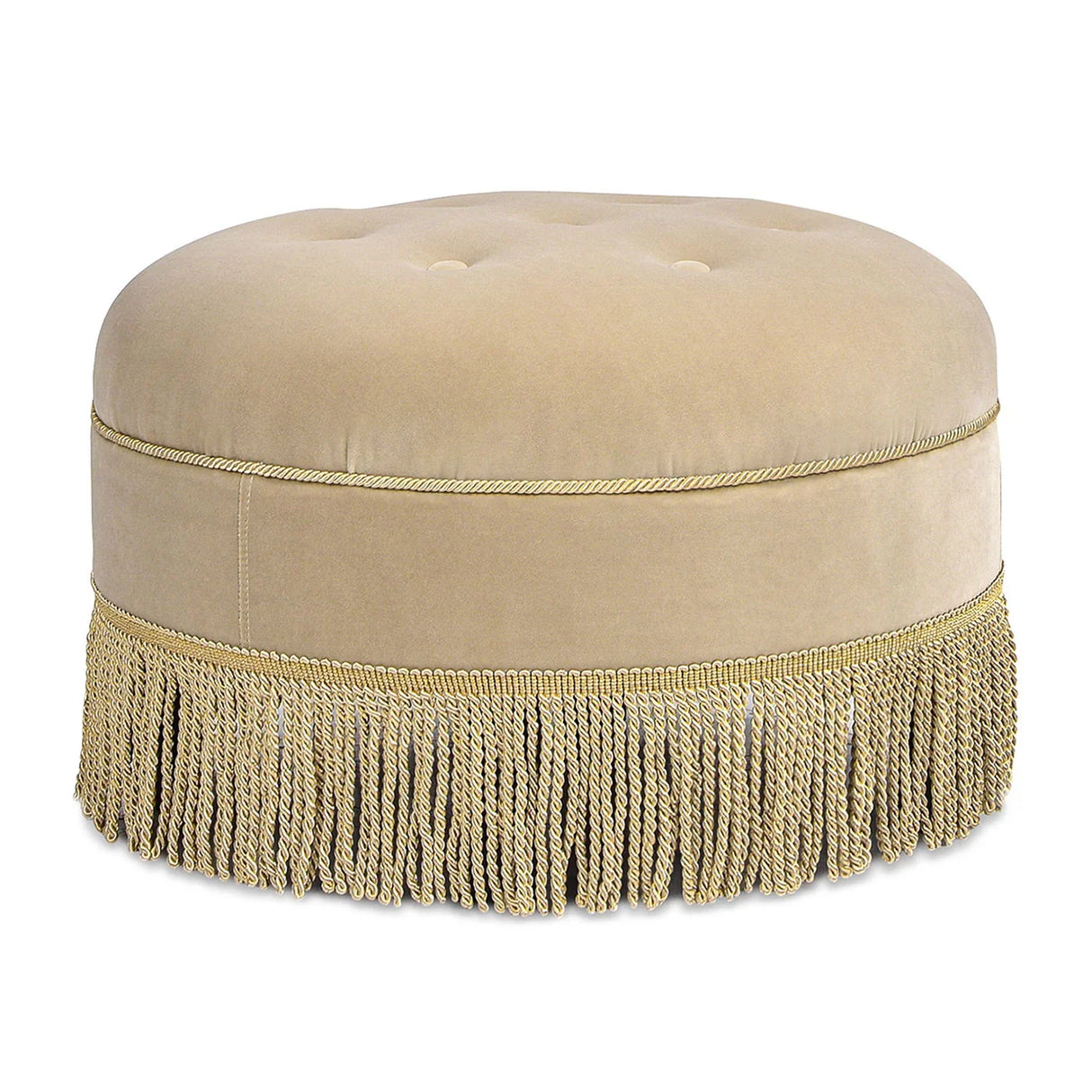 Yolanda - Round Upholstered Accent Ottoman - Furniture Home Direct