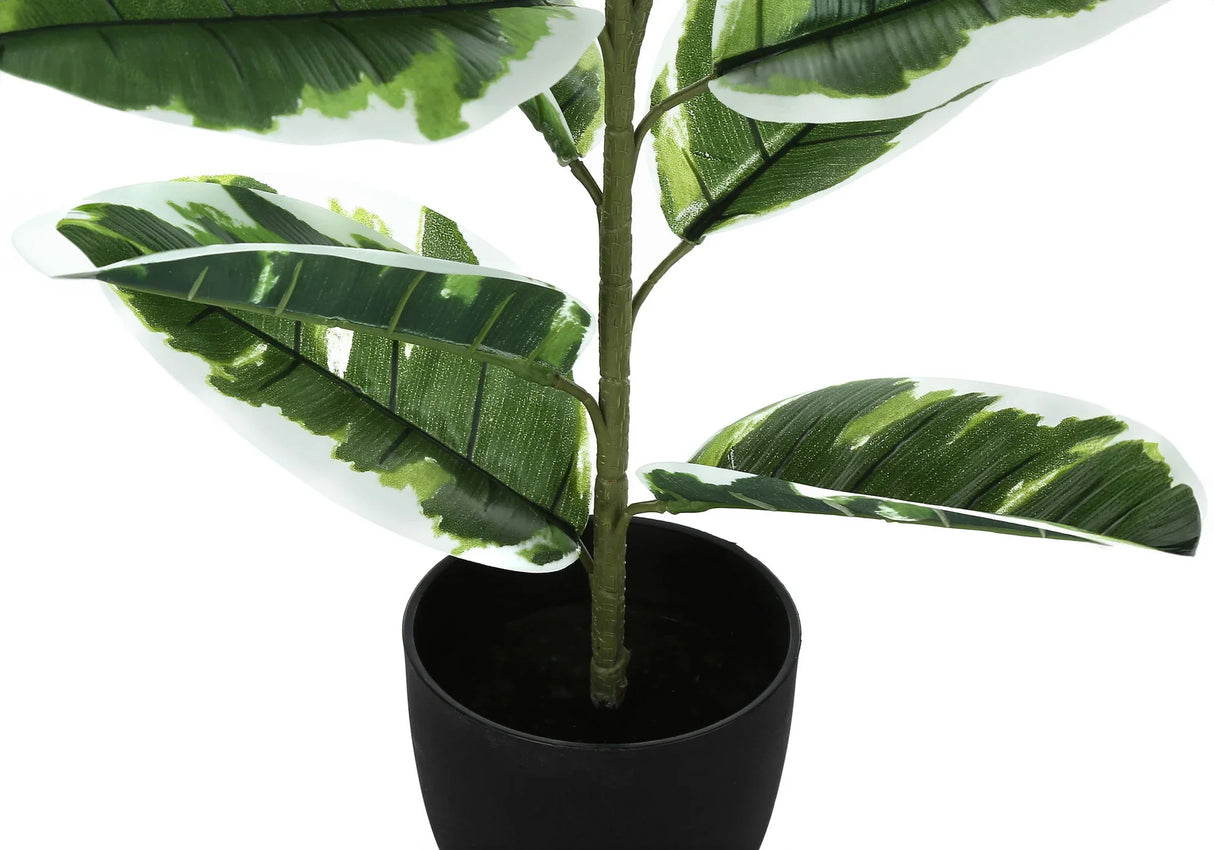 27" Tall Faux Indoor plant With Vase - Green / Black - Furniture Home Direct