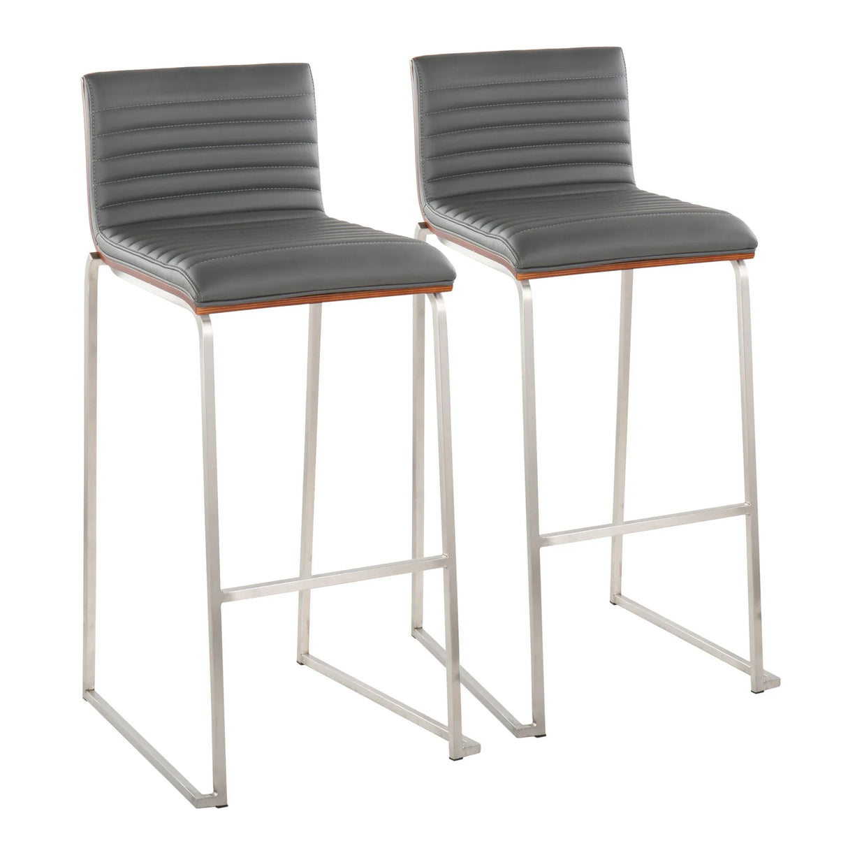 Mason Mara - Contemporary Fixed Height Barstool (Set of 2) - Furniture Home Direct