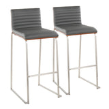Mason Mara - Contemporary Fixed Height Barstool (Set of 2) - Furniture Home Direct