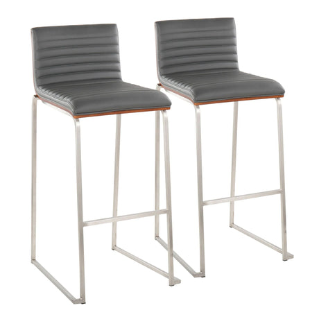 Mason Mara - Contemporary Fixed Height Barstool (Set of 2) - Furniture Home Direct