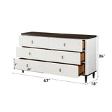 Bedroom Set Modern Wood Finish With Dark Tops White - Furniture Home Direct