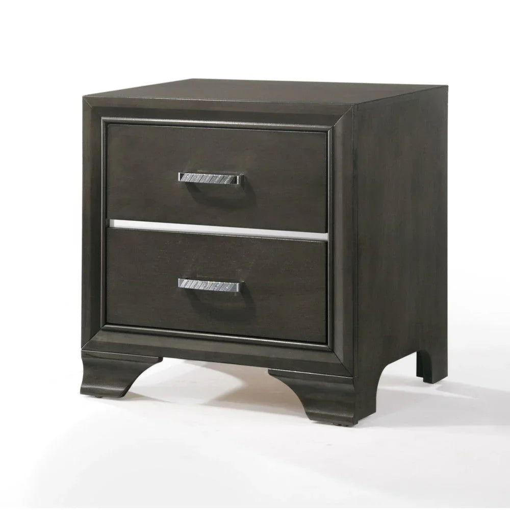 Carine II - Nightstand - Gray - Furniture Home Direct