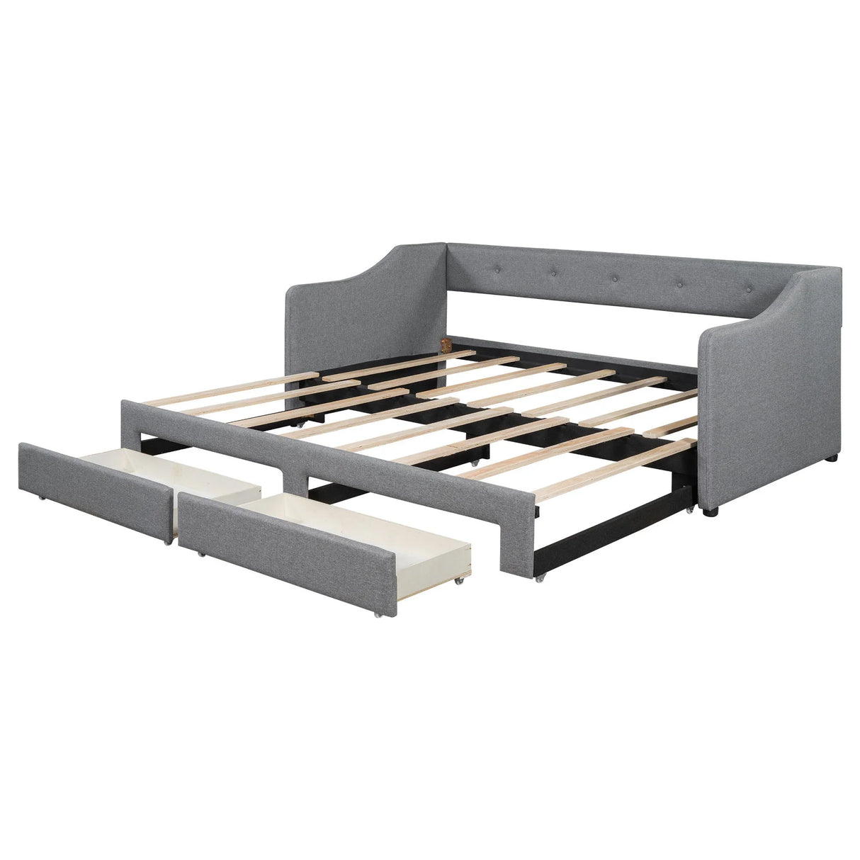 Upholstered Daybed With 2 Drawers - Furniture Home Direct