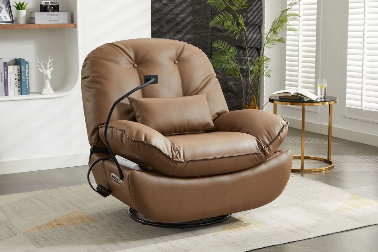 Power Recliner Swivel Glider USB Charger With Bluetooth Music Player, Sleep, Working, Game And Leisure - Furniture Home Direct