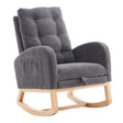 Accent Rocking Chair With Footrest, High Back - Furniture Home Direct