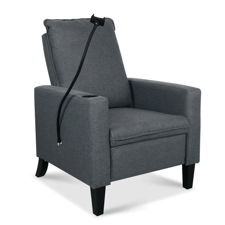 Recliner Chairs For Adults, Adjustable Recliner Sofa With Mobile Phone Holder & Cup Holder, Modern Reclining Chairs Fabric Push Back Recliner Chairs For Living Room, Bedroom - Furniture Home Direct