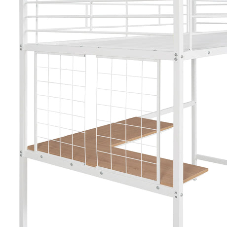 Bed With Desk And Grid - Furniture Home Direct