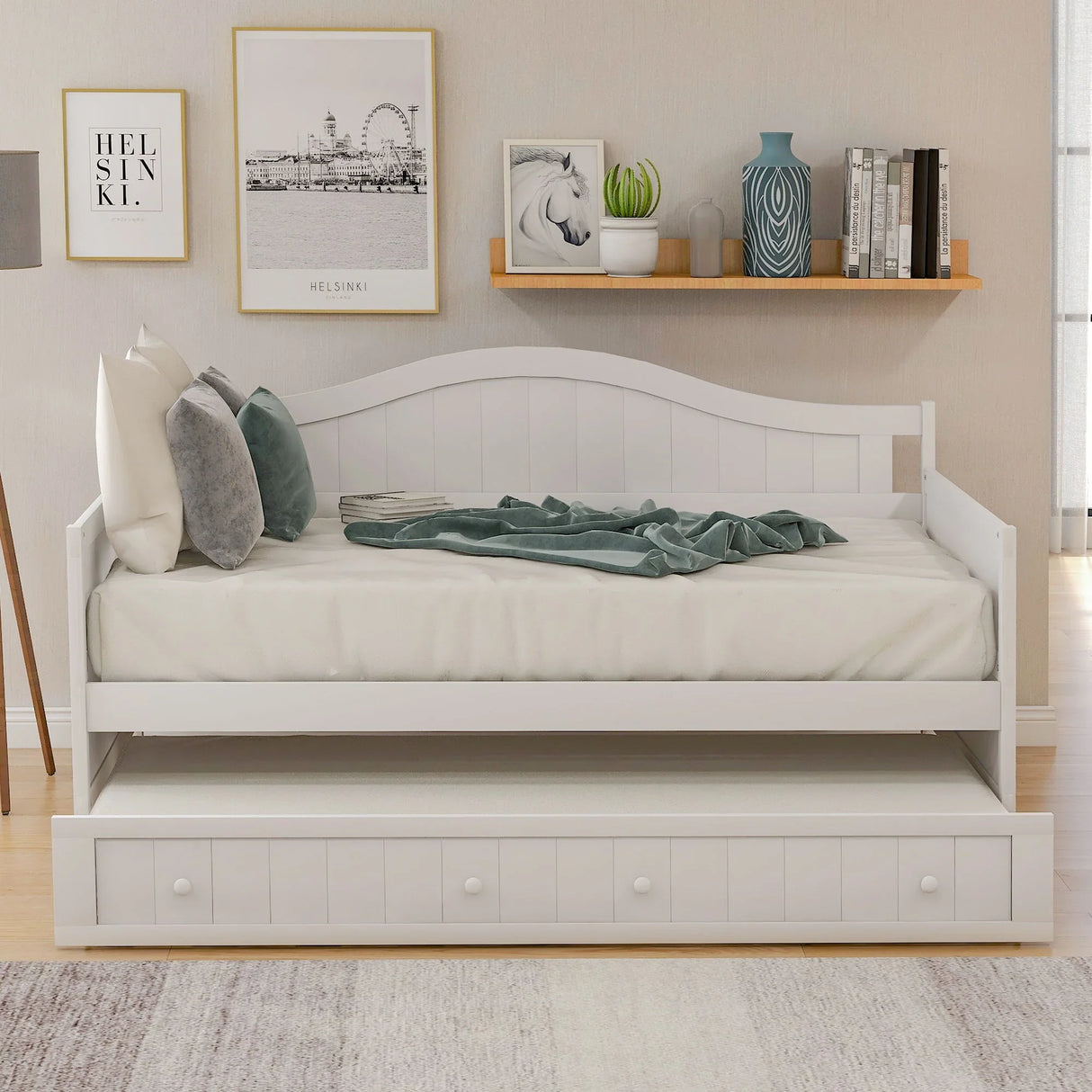Wooden Daybed, Sofa Bed, No Box Spring Needed - Furniture Home Direct