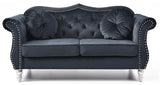 Stylish Flared Arm Loveseat - Furniture Home Direct