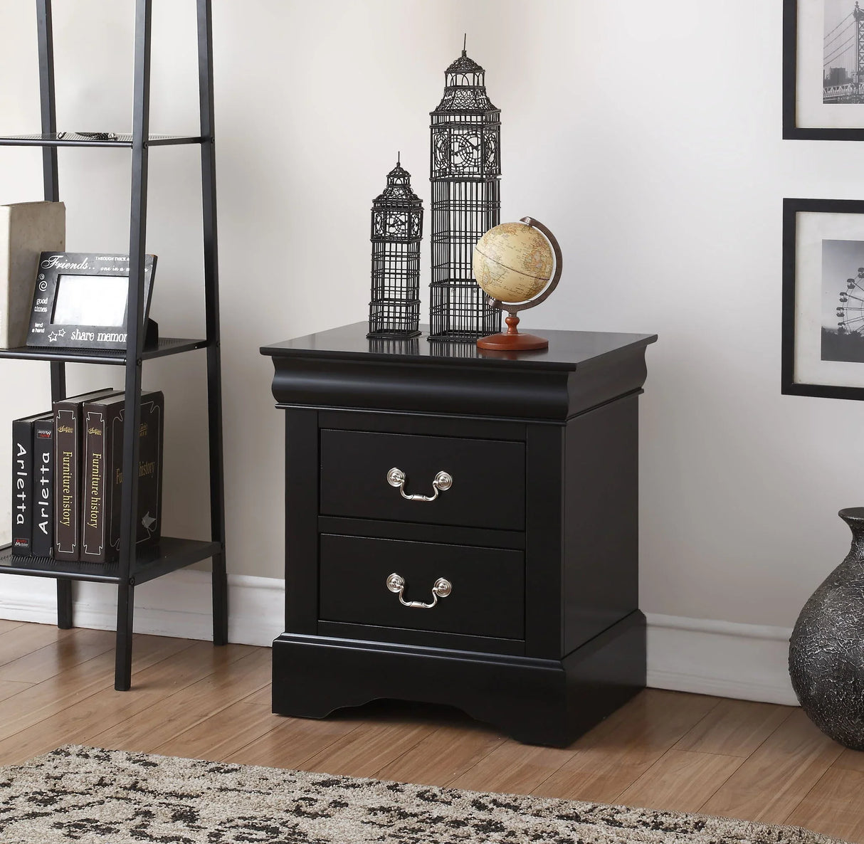 Louis Philippe III - Sleek Design Nightstand - Furniture Home Direct