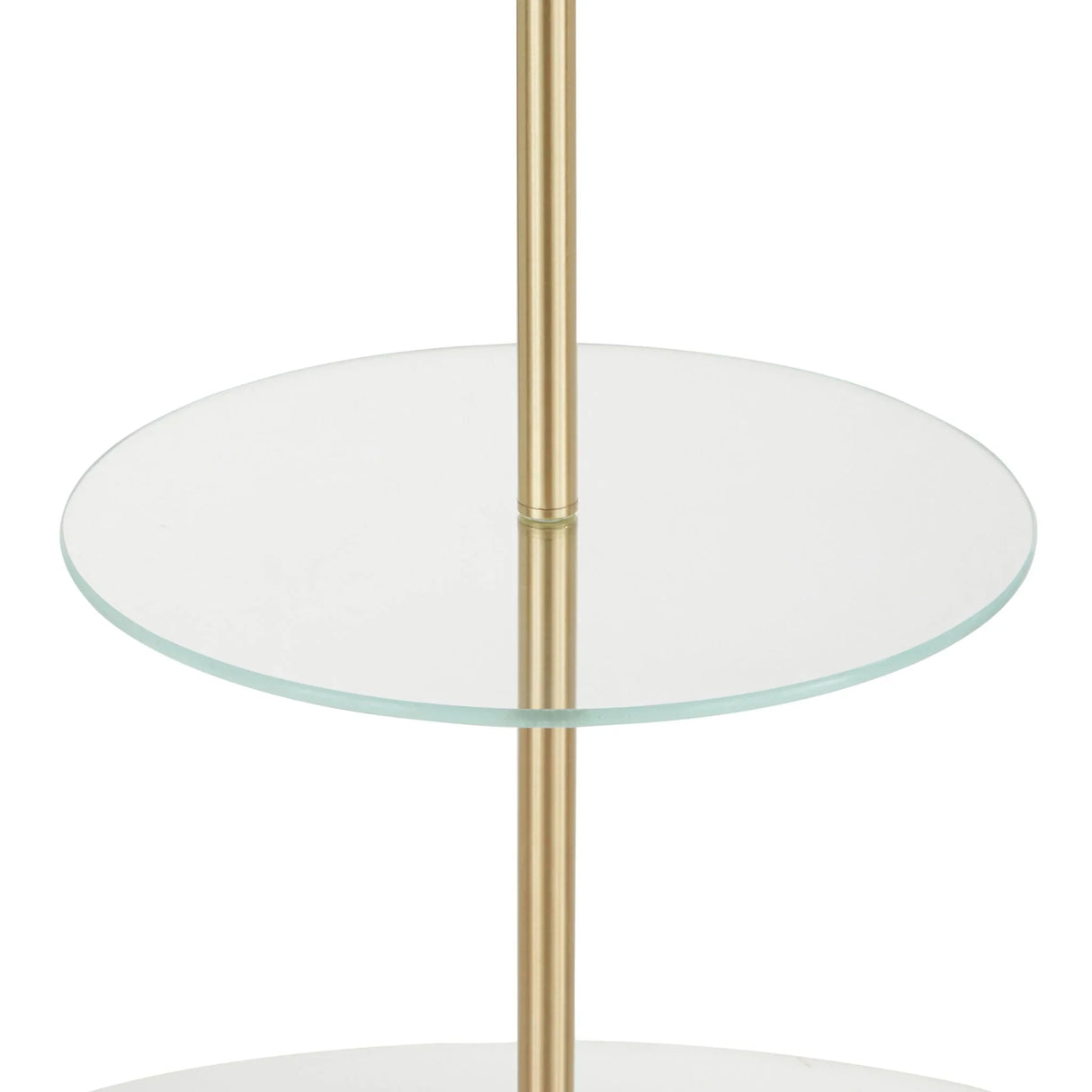 Chloe - Contemporary Shelf Floor Lamp - Clear / White - Furniture Home Direct