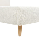 Roman - Curved Headboard Upholstered Platform Bed - Furniture Home Direct